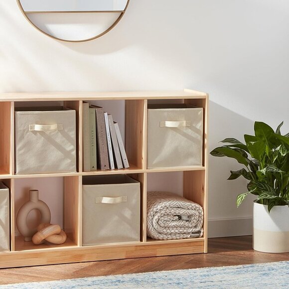 NEW 6 Pack of Cube Organizer Storage Bins Handles, Collapsible Fabric. - Picture 1 of 10